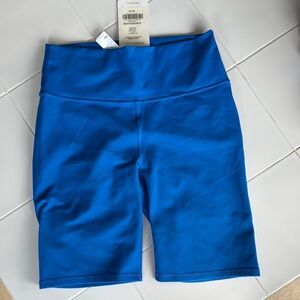Fabletics Blue Bike Shorts High Waist Performance